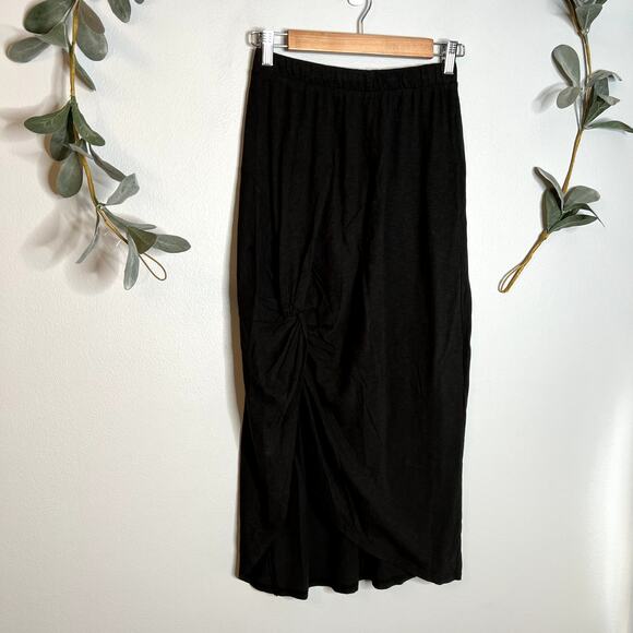 Z Supply Knotted Black Maxi Skirt - Picture 1 of 6